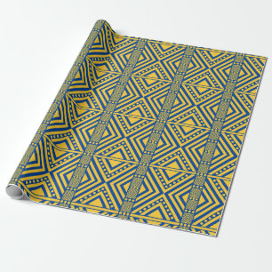 Papier Cadeau Style africain Motif sans faille. Couleur jaune