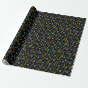 Papier Cadeau Style années 90 : motif abstrait coloré