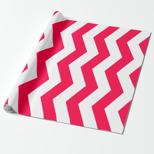 Papier Cadeau Style classique de Noël Rouge Blanc rayé Modèle (Déroulé)