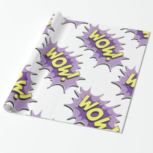 Papier Cadeau Style comique wow d'art de bruit