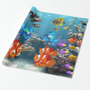 Papier Cadeau Style d'aquarium