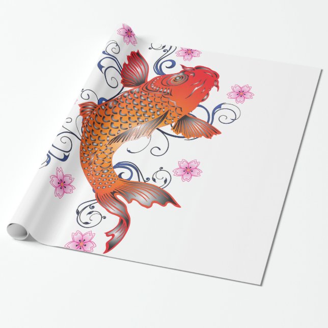 Papier Cadeau Style de Koi (Déroulé)