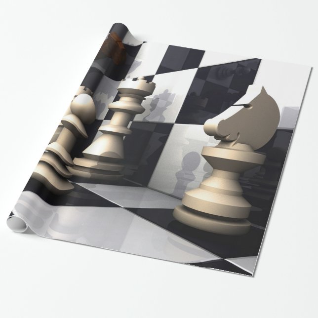 Papier Cadeau Style d'échecs de jeu (Déroulé)