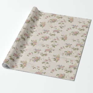 Papier Cadeau Style floral chic minable vintage 196 Pape de