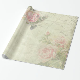 Papier Cadeau Style floral chic minable vintage 306 Pape de