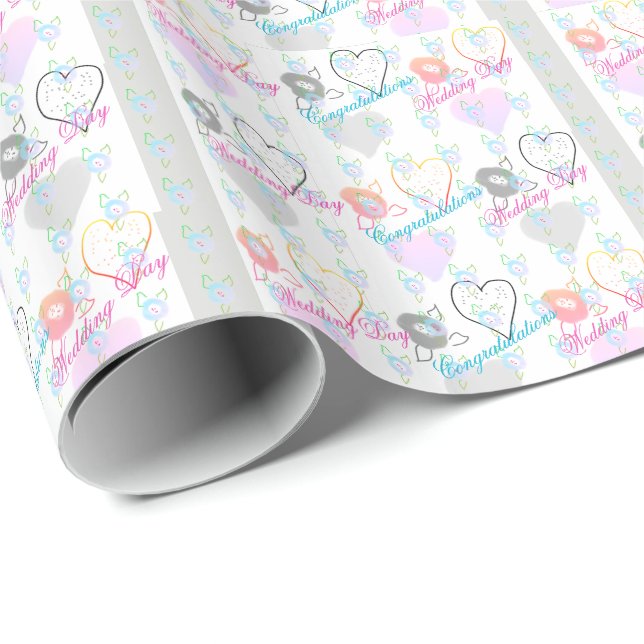 Papier Cadeau Style Graffiti moderne Wedding shower enveloppemen (Coin rond)
