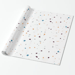Papier Cadeau Style Motif branché Terrazzo Confetti