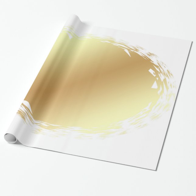 Papier Cadeau Style Or Trendy Lumière Et Ombre Design Élégant (Déroulé)
