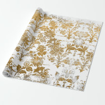 Style vintage Grunge Gold Damask Motif Floral