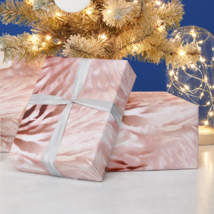 Papier Cadeau Stylish Rose rose rose rose or Zebra Glam Glitz