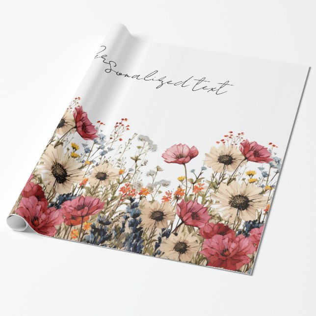 Papier Cadeau Sublimation florale (Déroulé)
