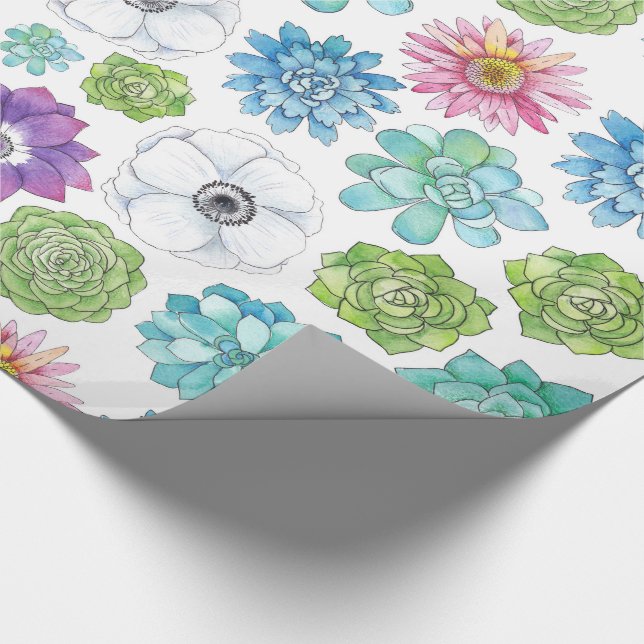 Papier Cadeau Succulents (Coin)