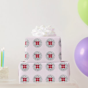 Papier Cadeau SUCRE COMME DES CHERRIES Timbre Vintage rétro sur