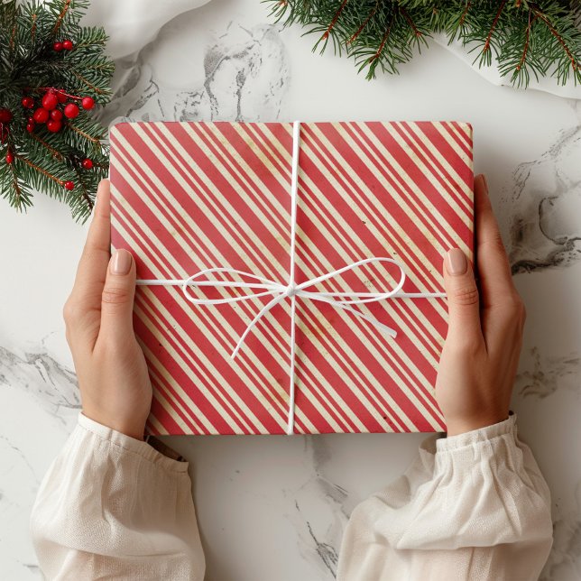 Papier Cadeau Sucre de canne de Noël de vacances (Créateur téléchargé)