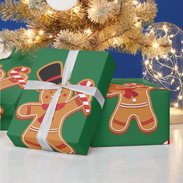 Papier Cadeau Sucre de canne pain d'épices Noël (Vacances)