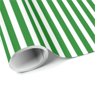 Papier Cadeau sucre de canne rayures dans Noël Vert & Blanche Ne