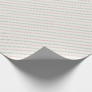 Papier Cadeau Sucre de canne rouge et vert rayé de noël envelo
