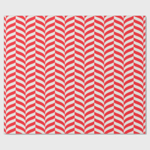 Papier Cadeau Sucre de canne Twist géométrique Retro Chevron Mot