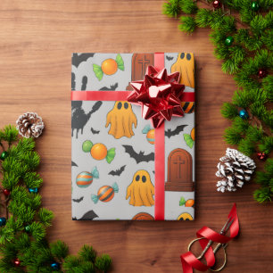 Papier Cadeau Sucreries effrayantes et ombres