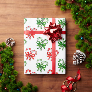 Papier Cadeau Sucres de canne de menthe poivrée