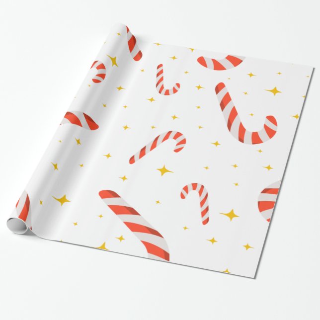 Papier Cadeau Sucres de canne de Noël (Déroulé)