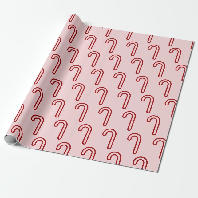Papier Cadeau Sucres de canne rouges et roses (Déroulé)