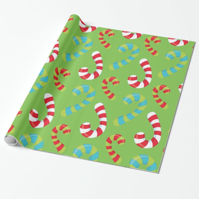 Papier Cadeau Sucres de canne sur le papier d'emballage de (Déroulé)