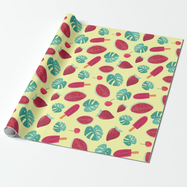 Papier Cadeau Summer themed (Déroulé)