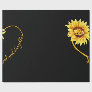Papier Cadeau Sunflower Lovers | Love Papa and Daughter