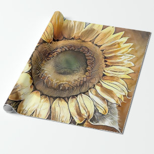 Papier Cadeau Sunflower Picture Art moderne Collection