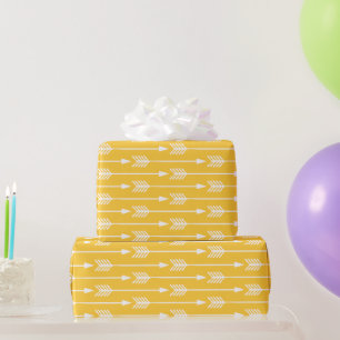 Papier Cadeau Sunflower Yellow Flèches Motif