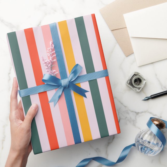 Papier Cadeau Sunny Horizontal Stripes (Cadeaux)