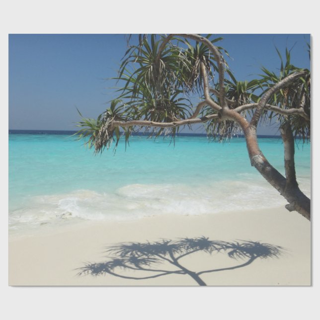 Papier Cadeau Sunny Tropical Beach Ocean Paradise (Plat)