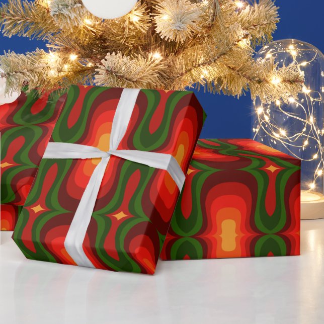 Papier Cadeau Super élégant et moderne rétro 60s les années 70 g (Vacances)
