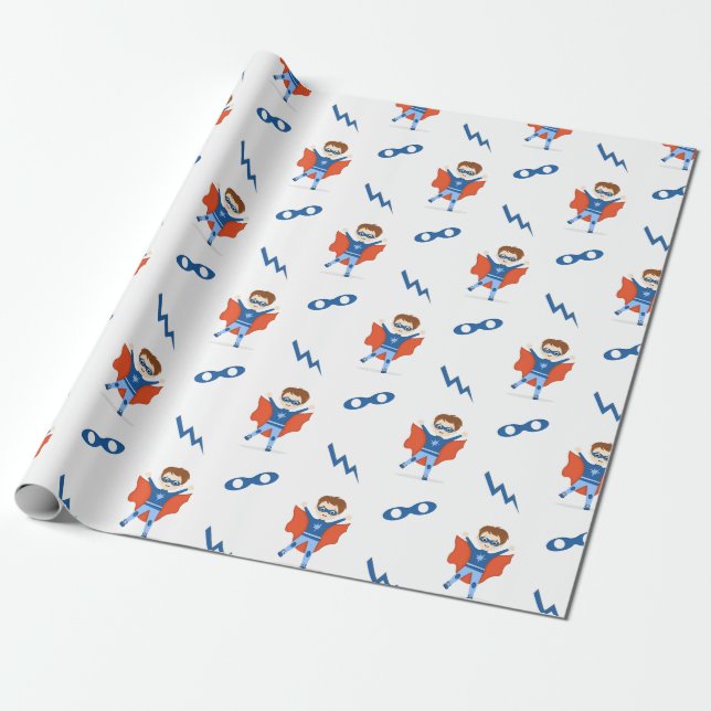 Papier Cadeau Superhero Boy (Déroulé)