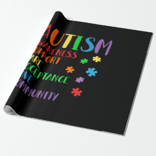 Papier Cadeau Support Acceptance Ally Autism