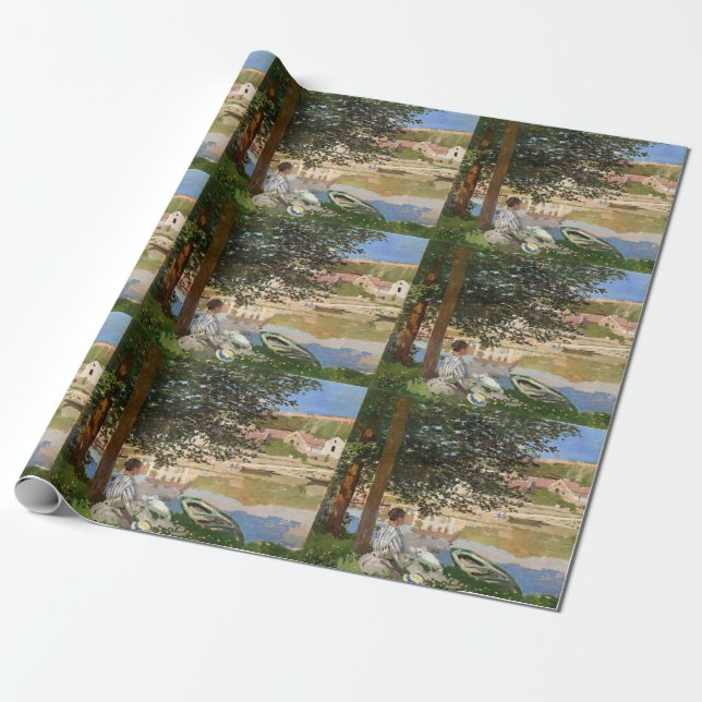 Papier Cadeau Sur la rive de la Seine par Monet (Déroulé)