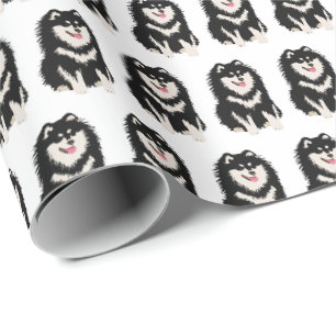 Papier Cadeau SUR LA RIVIÈRE Papier d'emballage Lapphund finland
