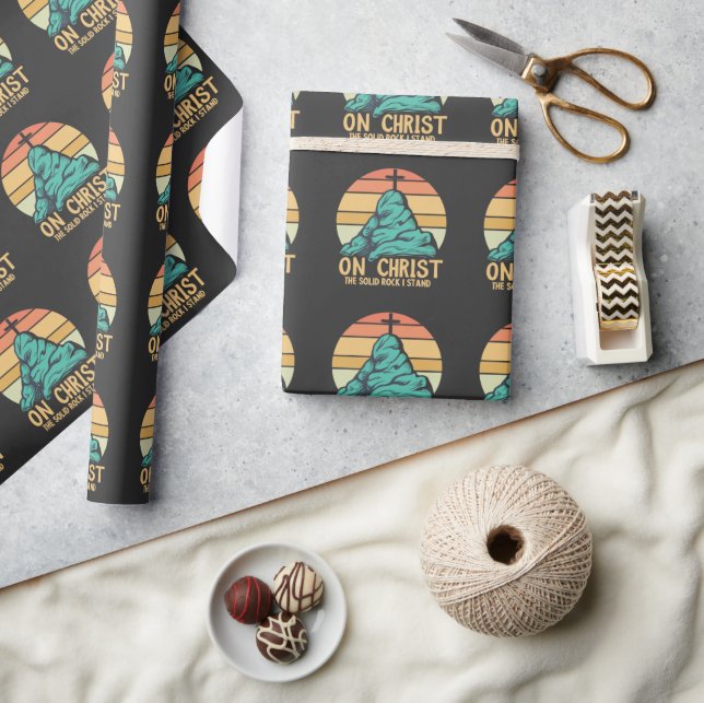 Papier Cadeau Sur le Christ le Rocher Solide je se tient (Artisanat)