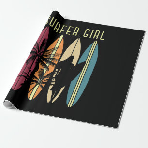 Papier Cadeau Surfer Girl Surf Surf Femmes Filles Surf une fois