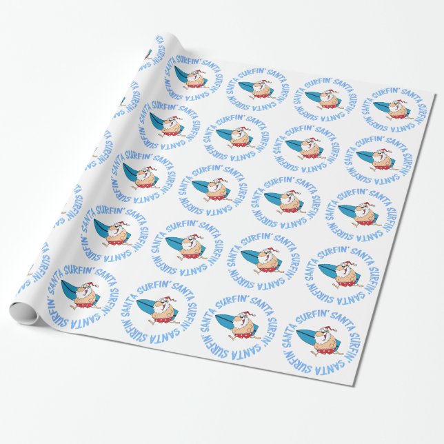 Papier Cadeau Surfin' Père Noël (Déroulé)