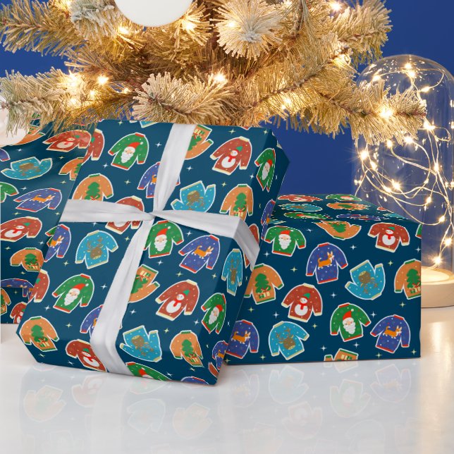 Papier Cadeau Sweat de Noël moche Chiens Père Noël Dogs Drôle Dr (Vacances)
