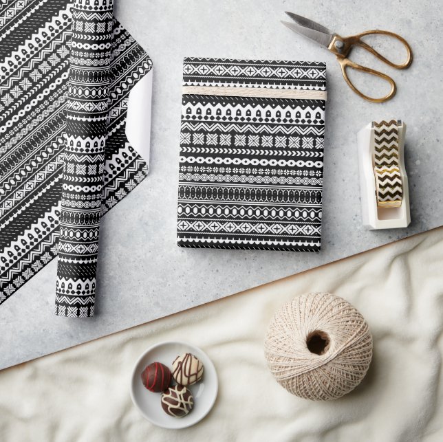 Papier Cadeau Sweat Scandinave moderne Imprimer vacances (Artisanat)