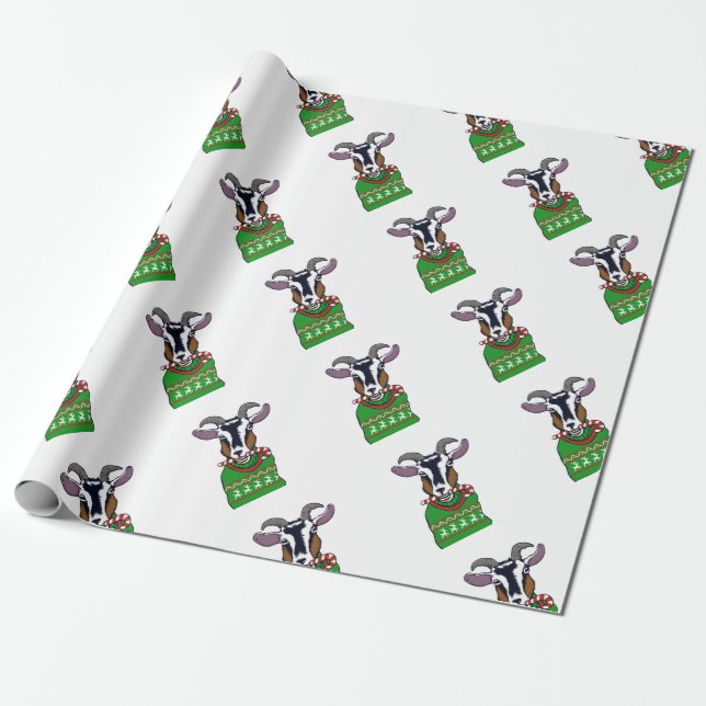 Papier Cadeau Sweater de Goat Christmas (Déroulé)