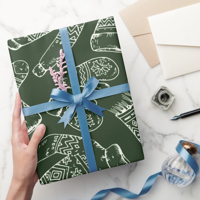 Papier Cadeau Sweaters d'hiver Mittens Écharpes Chaussettes Enve (Cadeaux)