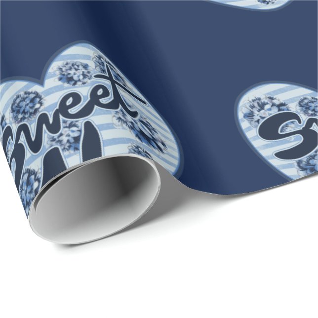 Papier Cadeau Sweet 16 16e anniversaire fête (Coin rond)