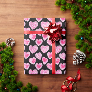 Papier Cadeau Sweet Cute Hearts Love Valentine's Day Motif