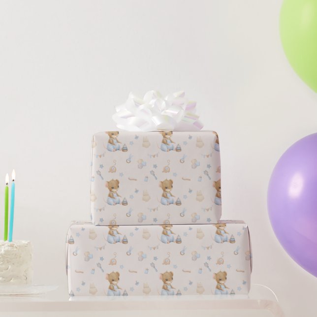 Papier Cadeau Sweet Little Mouse Wrapping Paper (Cadeaux de fête)