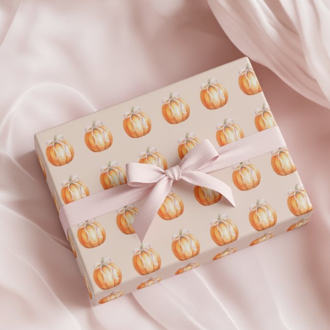Papier Cadeau Sweet Little Pumpkin Girl Baby Shower (Créateur téléchargé)