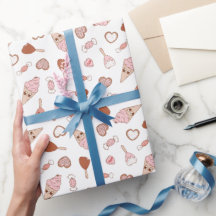 Sweet Retro Valentine's Wrapping Papier